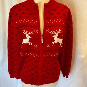 Talbots front zip sweater